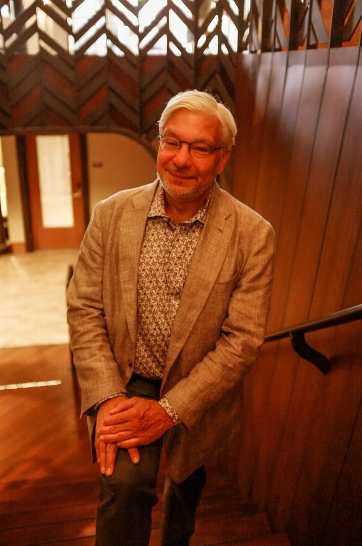 Gabriel Ramsey in a linen jacket.